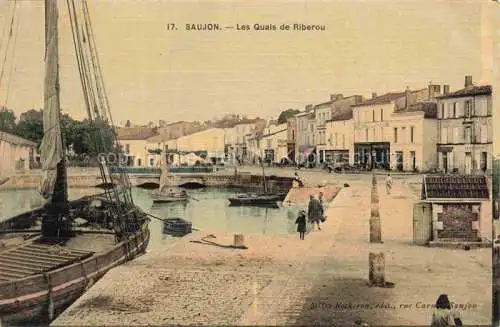 AK / Ansichtskarte Saujon_Saintes_17_Charente Maritime Les Quais de Riberou 