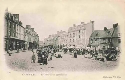 AK / Ansichtskarte Carentan_Saint Lo_50_Manche Place de la Republique 