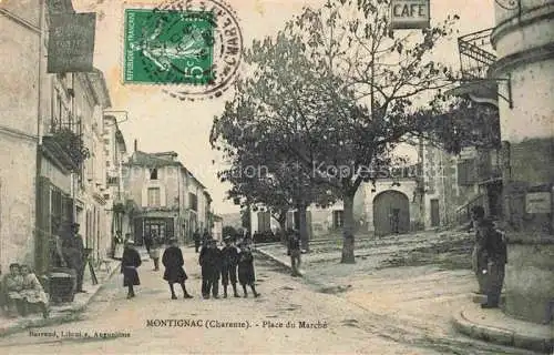 AK / Ansichtskarte Montignac Charente_Angouleme_16_Charente Place du Marche 