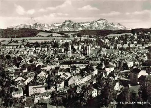 AK / Ansichtskarte St_Gallen_SANKT_GALLEN_SG Fliegeraufnahme mit Saentis 