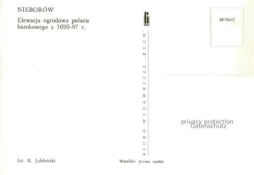 AK / Ansichtskarte  Nieborow LODZ Litzmannstadt PL Elewacja ogrodowa palacu barokowego