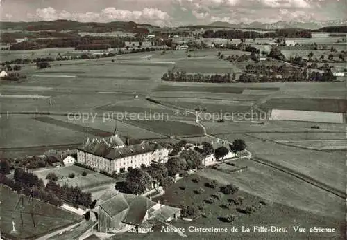 AK / Ansichtskarte Romont__FR Abbaye Cistercienne de La Fille Dieu Vue aerienne 