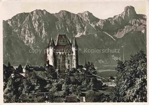 AK / Ansichtskarte THUN_Thoune_BE Schloss Thun mit Stockhorn 