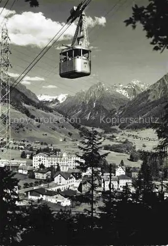 AK / Ansichtskarte Klosters Serneus_GR Luftseilbahn Gotschnagrat Parsenn mit Silvrettagruppe 