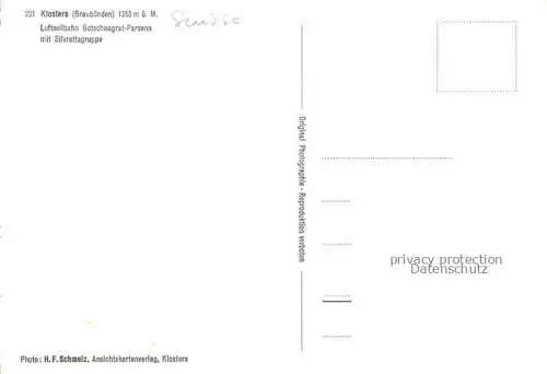 AK / Ansichtskarte Klosters Serneus_GR Luftseilbahn Gotschnagrat Parsenn mit Silvrettagruppe 