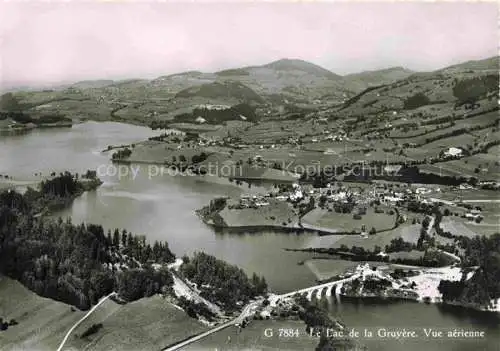 AK / Ansichtskarte Gruyere_Gruyeres_FR Lac de Gruyere Vue aerienne 