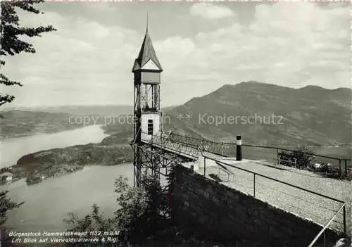 AK / Ansichtskarte Hammetschwand_Buergenstock_NW Lift mit Blick auf Vierwaldstaettersee und Rigi 