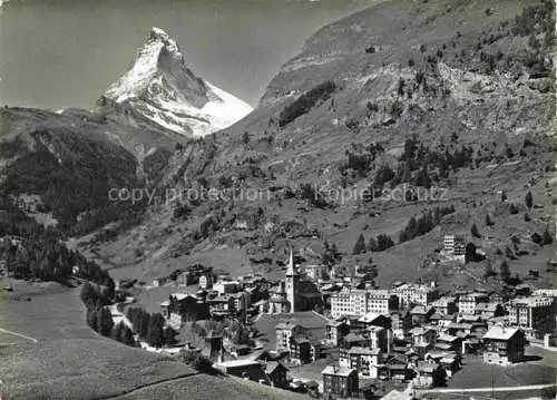 AK / Ansichtskarte Zermatt_VS mit Matterhorn Zermatt_VS