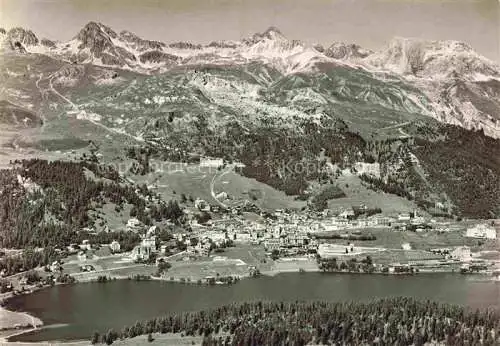 AK / Ansichtskarte St_Moritz__SANKT_MORITZ_GR Dorf mit Corvigliabahn 