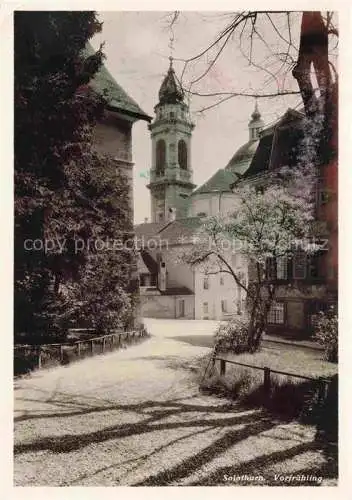 AK / Ansichtskarte Solothurn_Soleure_SO Kirche im Vorfruehling 