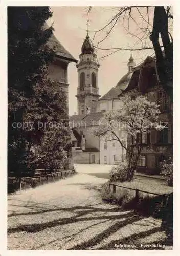 AK / Ansichtskarte Solothurn_Soleure_SO Kirche im Vorfruehling 