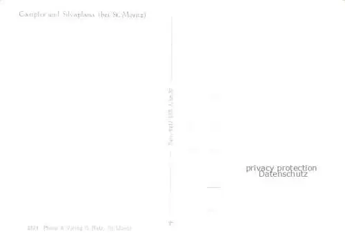 AK / Ansichtskarte Campfer_St_Moritz_GR mit Silvaplana Campfer_St_Moritz_GR