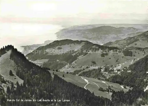 AK / Ansichtskarte Les_Avants_VD Vue du Col de Jaman et le Lac Leman 