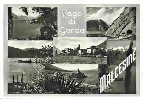 AK / Ansichtskarte  Malcesine Lago di Garda Panorama Isola di Sogne Seepartie Strada Gardesana Orientale