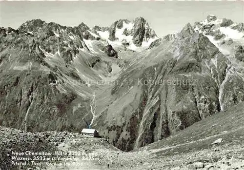 AK / Ansichtskarte  Pitztal Pitzthal Tirol AT Neue Chemnitzer Huette Wazespitze und Verpeilspitze