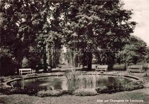 AK / Ansichtskarte  Meuselwitz Thueringen Blick zur Orangerie im Leninpark