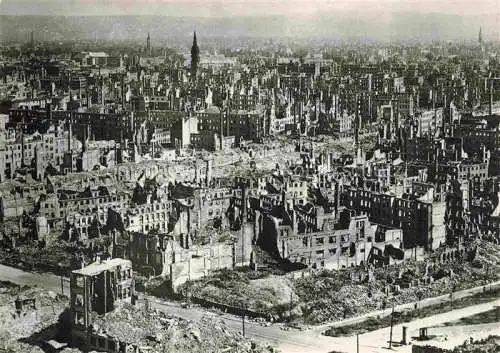 AK / Ansichtskarte  DRESDEN Elbe nach Zerstoerung 1945 Blick vom Rathausturm