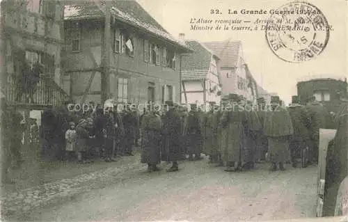 AK / Ansichtskarte DANNEMARIE__Dammerkirch_Alsace_68_Haut Rhin Grance Guerre 1914 15 Arrive de M. Millerant Ministre de la Guerre 