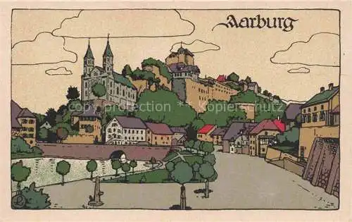 AK / Ansichtskarte Aarburg_AG Kuenstler Steinzeichnung Aarburg_AG