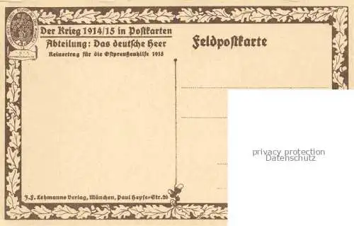 AK / Ansichtskarte  Lowitsch Lowicza Lodz PL Gedenkstein Serie 1. Weltkrieg 1914-15 in Postkarten Abteilung Das deutsche Heer Ostpreussenhilfe Feldpost