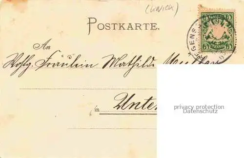 AK / Ansichtskarte  REGENSBURG Goliathhaus Fassadenmalerei Litho