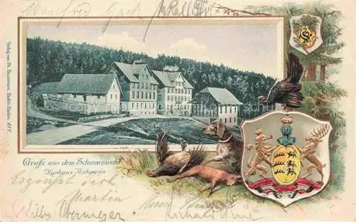 AK / Ansichtskarte  Ruhestein Baiersbronn BW Kurhaus im Schwarzwald Wappen Tiere