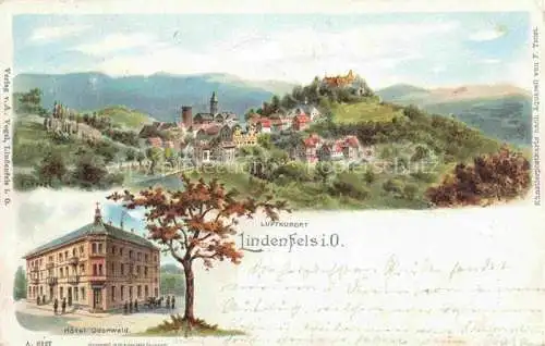 AK / Ansichtskarte  Lindenfels Odenwald Panorama Hotel Odenwald Litho