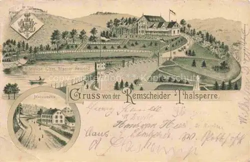 AK / Ansichtskarte  REMSCHEID Talsperre Hotel Restaurant Mebusmuehle Litho