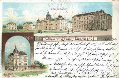 AK / Ansichtskarte  WIEN AT Infanteriekaserne Hotel Theresienhof Litho