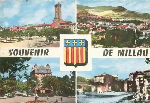 AK / Ansichtskarte Millau_Aveyron Place Emma Calve Vuegenerale Place du Mandarous Le pont Lerouge Millau_Aveyron