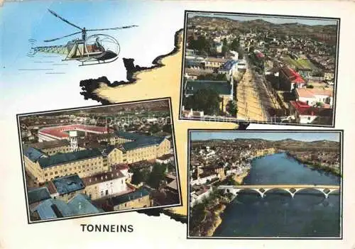 AK / Ansichtskarte Tonneins_47_Lot et Garonne Divers aspects Vue aerienne 