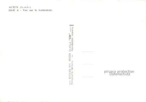 AK / Ansichtskarte Autun_71_Saone et Loire Vue aerienne sur la Cathedrale 