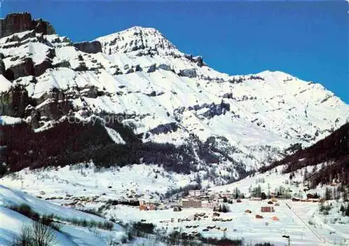 AK / Ansichtskarte Leukerbad_Loueche les Bains_VS Fliegeraufnahme mit Rinderhorn und Balmhorn 