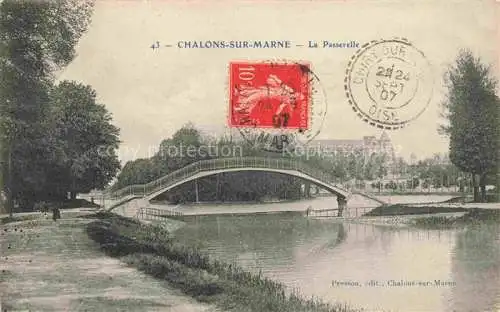 AK / Ansichtskarte Chalons sur Marne_51 La Passerelle 