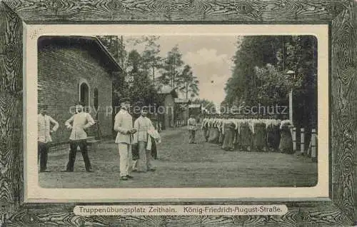 AK / Ansichtskarte  Zeithain Meissen Sachsen Truppenuebungsplatz Koenig-Friedrich-August-Strasse Bilderrahmen