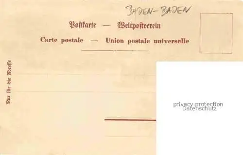 AK / Ansichtskarte  Lichtenthal Lichtental BADEN-BADEN Panorama Baumallee Pferdekutschen Kloster Litho