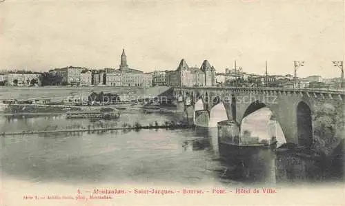 AK / Ansichtskarte MONTAUBAN_82_Tarn et Garonne Saint Jacques Bourse Pont Hotel de Ville 