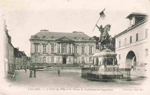 AK / Ansichtskarte Falaise__14_Calvados Hotel de Ville et la Statue de Guillaume le Conquerant 