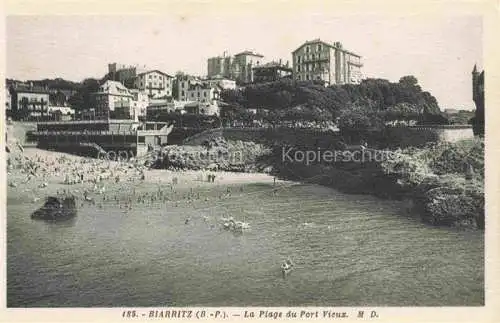 AK / Ansichtskarte BIARRITZ_64_Pyrenees_Atlantiques La Plage du Port Vieux 