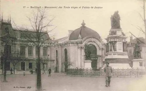 AK / Ansichtskarte BELFORT_90 Monument des Trois sieges et Palais de Justice 