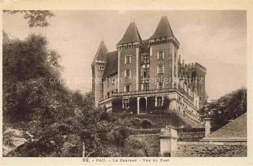 AK / Ansichtskarte PAU_64_Pyrenees Atlantiques Le Chateau Vue du Parc 