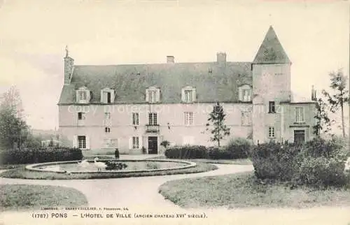 AK / Ansichtskarte Pons_17 Hotel de Ville 