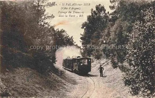 AK / Ansichtskarte ST PALAIS_ SUR MER_17_Charente Maritime Passage du Tramway dans la Foret 