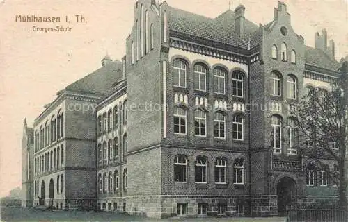 AK / Ansichtskarte  Muehlhausen Thueringen Georgen-Schule Lazarett-Stempel