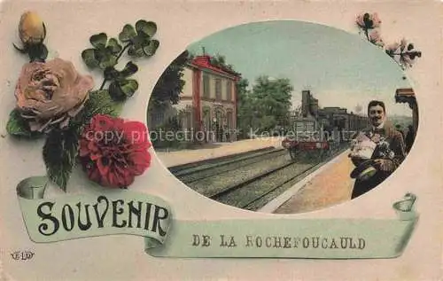 AK / Ansichtskarte La_Rochefoucauld_Angouleme_16_Charente La Gare 