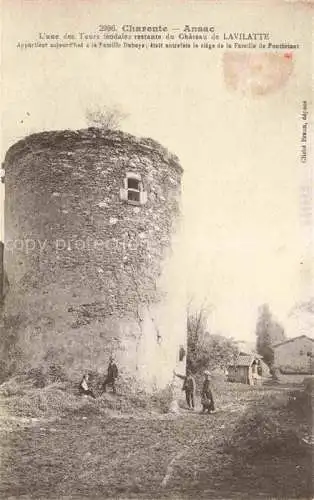 AK / Ansichtskarte Ansac sur Vienne_Confolens_16_Charente Tours feodale rastante du Chateau de Lavilatte 