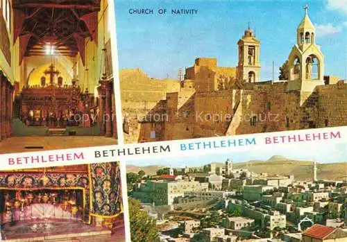 AK / Ansichtskarte  Bethlehem  Yerushalayim Israel Church of Nativity Interieur Panorama