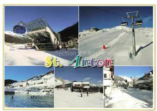 AK / Ansichtskarte  St Anton Arlberg Tirol AT Galzigbahn Berggasthaus Hallenbad Sessellift