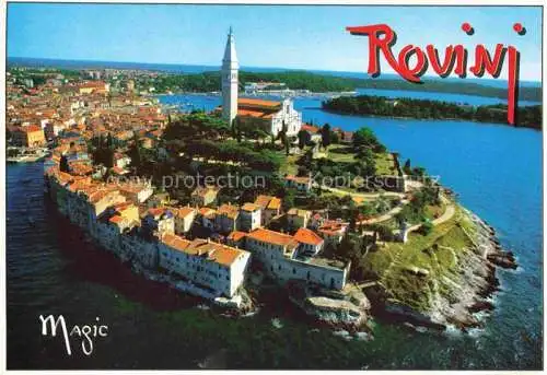 AK / Ansichtskarte  Rovinj Rovigno Istrien Croatia Fliegeraufnahme Kirche