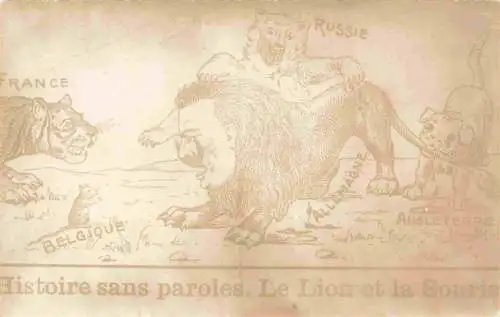 AK / Ansichtskarte  Politik ww1 Allemagne Belgique Russie France  Loewe Hund Tiger